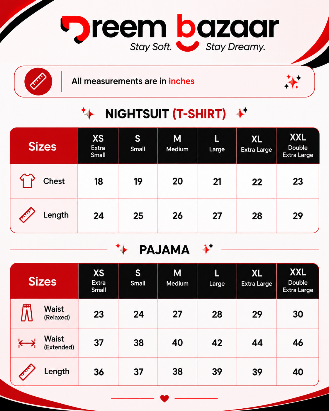 Dark Grey Heart Print Nightwear Set