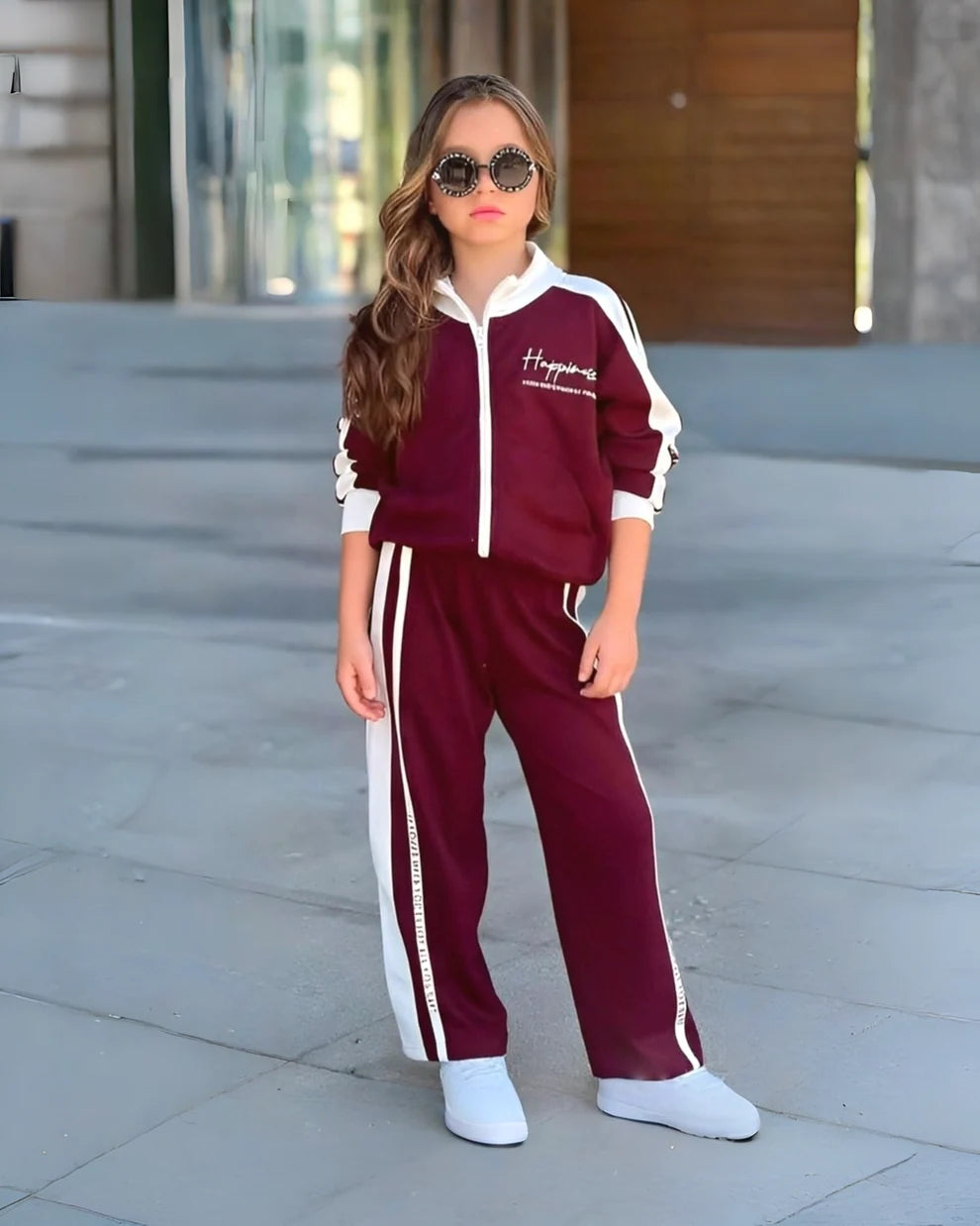Happiness Maroon Track suit